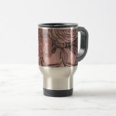 Mug De Voyage Monogramme rose pâle Rose (Devant droit)