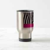 Mug De Voyage monogramme rose zèbre tendance (Centre)