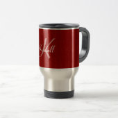 Mug De Voyage Monogramme rouge-foncé (Devant droit)