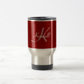 Mug De Voyage Monogramme rouge-foncé (Centre)