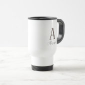 Mug De Voyage Monogramme Vibe d'automne (Devant droit)