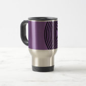 Mug De Voyage Monogramme vortex spirale violet cool (Devant gauche)