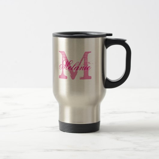 Mug De Voyage Monographie de typographie personnalisée pour alle (Droit)