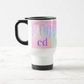 Mug De Voyage Monographie des gouttes rose holographique (Gauche)
