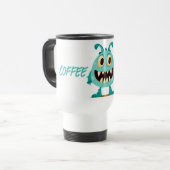 Mug De Voyage Monstre/Alien/Dessin/Bleu (Devant gauche)