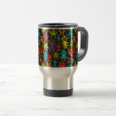 Mug De Voyage Monstres Pixel 8 bits (Devant droit)