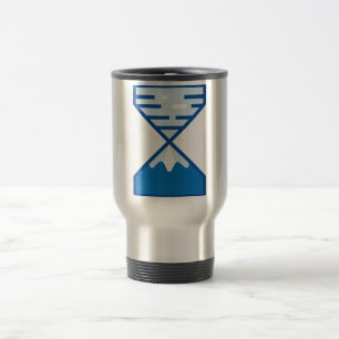 Mug De Voyage Montagne de la Nature Moderne Bleue en Forme de Sa
