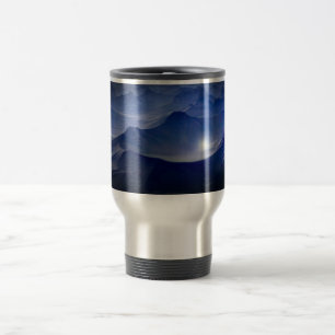 Mug De Voyage Montagnes bleues tôle de voyage en acier inoxydabl