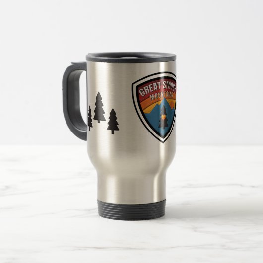 Mug De Voyage Montagnes fumées (Devant gauche)