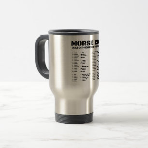 Mug De Voyage Morse Code Alphabet phonétique OTAN