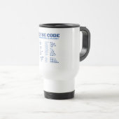 Mug De Voyage Morse Code Alphabet phonétique OTAN (Devant droit)