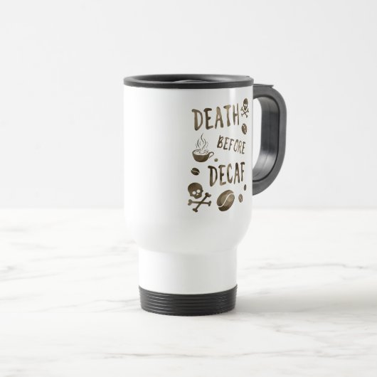 Mug De Voyage mort avant decaf bokeh (Devant droit)