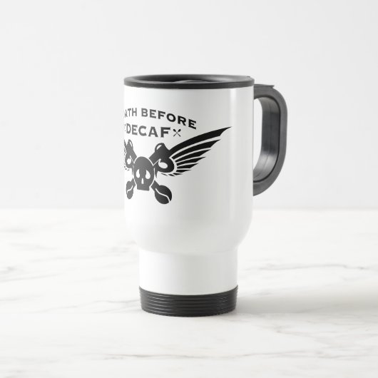 Mug De Voyage mort avant le décaf (Devant droit)
