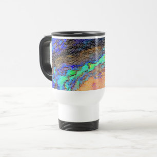 Mug De Voyage Mosaïque Abstraite Coquille d'Haliotide en Verre T