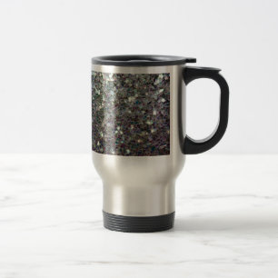 Mug De Voyage Mosaïque argentée brillante
