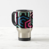 Mug De Voyage Motif Abstrait géométrique couleur mignon (Devant gauche)