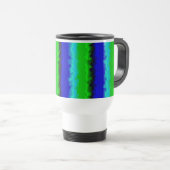 Mug De Voyage Motif arc-en-ciel bleu vert abstrait 3D (Devant droit)