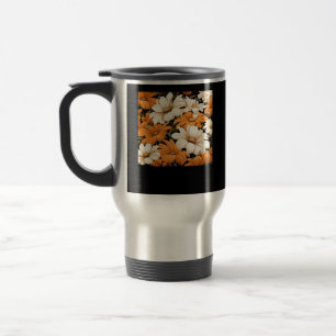 Mug De Voyage motif blanc - whimsigoth cottagecore fleur sauvage