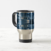 Mug De Voyage Motif bleu et blanc (Devant gauche)