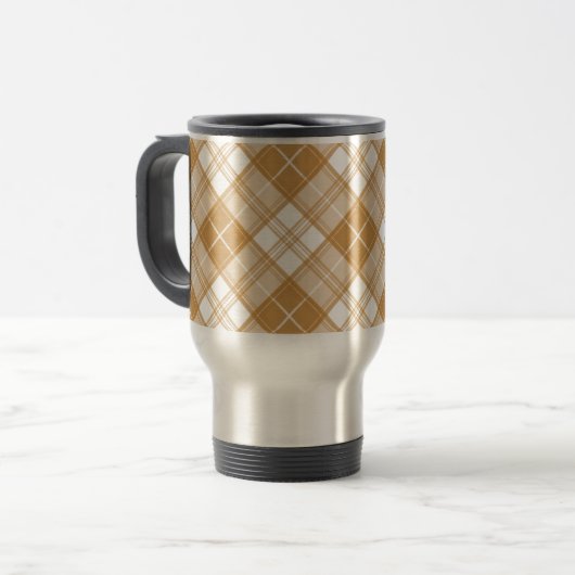 Mug De Voyage Motif Brown Tartan blanc yxm0uat9 (Devant gauche)