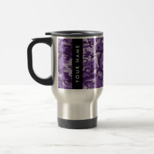 Mug De Voyage Motif camouflage violet Personnalisez votre nom