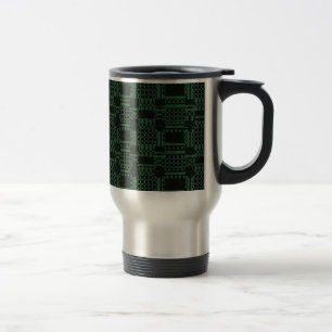 Mug De Voyage Motif carré texturé vert