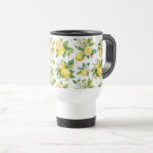 Mug De Voyage Motif citron, Fleurs de citron, Feuilles, Citrus (Devant droit)