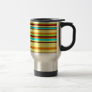 Mug De Voyage Motif de bande coloré Customisé Designer