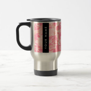 Mug De Voyage Motif de camouflage rose, Votre nom, Personnaliser