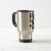 Mug De Voyage Motif de carrés (Devant gauche)