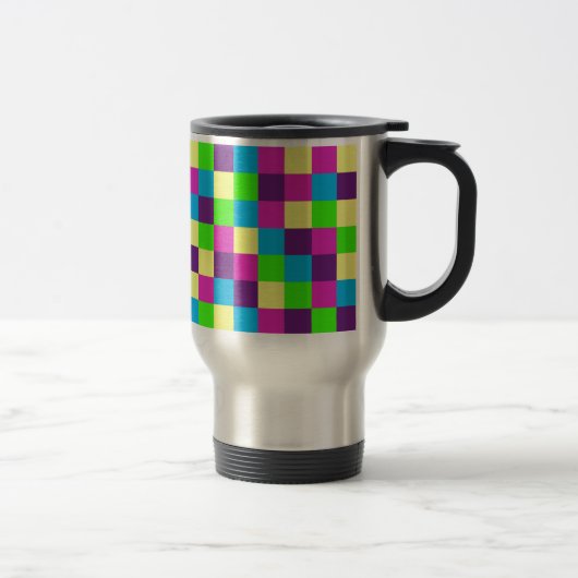 Mug De Voyage Motif de carrés (Droit)