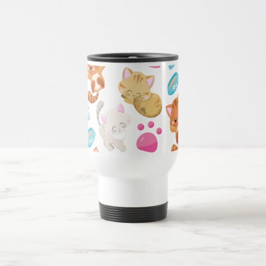 Mug De Voyage Motif De Chats, Chats Mignons, Kitty, Paws, Votre  (Centre)