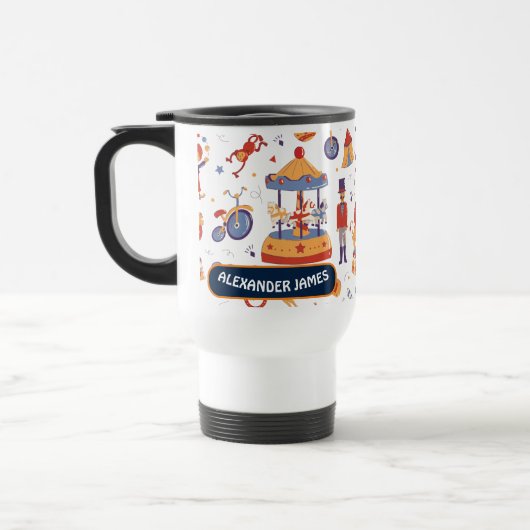 Mug De Voyage Motif de cirque Anniversaire de enfant du Carnaval (Gauche)
