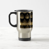 Mug De Voyage Motif de couronne d'or sur le noir (Gauche)