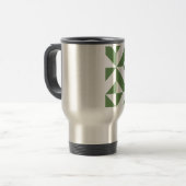 Mug De Voyage Motif de cube vert laiton foncé (Devant gauche)
