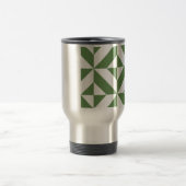 Mug De Voyage Motif de cube vert laiton foncé (Centre)