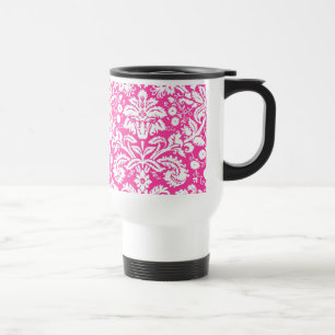 Mug De Voyage Motif de damassé de roses indien