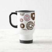 Mug De Voyage Motif De Donuts, Donuts Roses, Donuts Brown (Gauche)