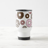 Mug De Voyage Motif De Donuts, Donuts Roses, Donuts Brown (Centre)