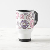 Mug De Voyage Motif De Donuts, Donuts Roses, Donuts Violets (Devant droit)