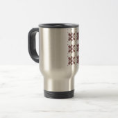 Mug De Voyage Motif de fleurs Mandala (Devant gauche)