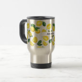 Mug De Voyage Motif de fruits aux citrons jaunes (Devant gauche)