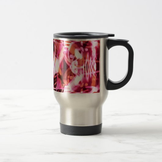 Mug De Voyage Motif de graffiti rose (Droit)