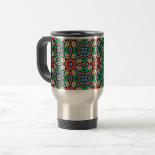 Mug De Voyage Motif de kaléidoscope orné et coloré