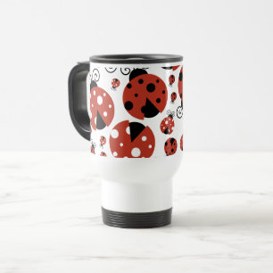 Mug De Voyage Motif De Ladybugs, Mignons Ladybugs, Red Ladybugs