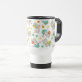 Mug De Voyage Motif De Llamas, Cute Llamas, Alpacas, Fleurs (Devant droit)
