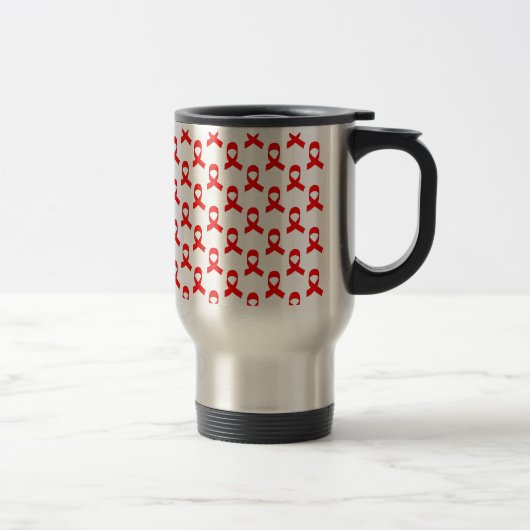 Mug De Voyage Motif de ruban rouge (Droit)