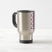 Mug De Voyage Motif de ruban violet (Devant gauche)