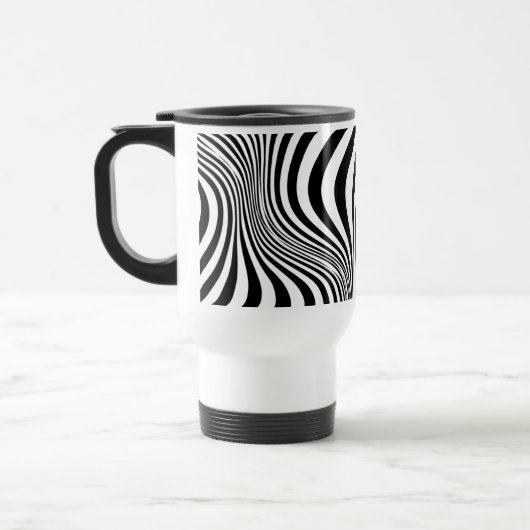 Mug De Voyage Motif de texture d'impression de peau de zèbre (Gauche)
