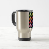 Mug De Voyage Motif de zigzag coloré (Devant gauche)